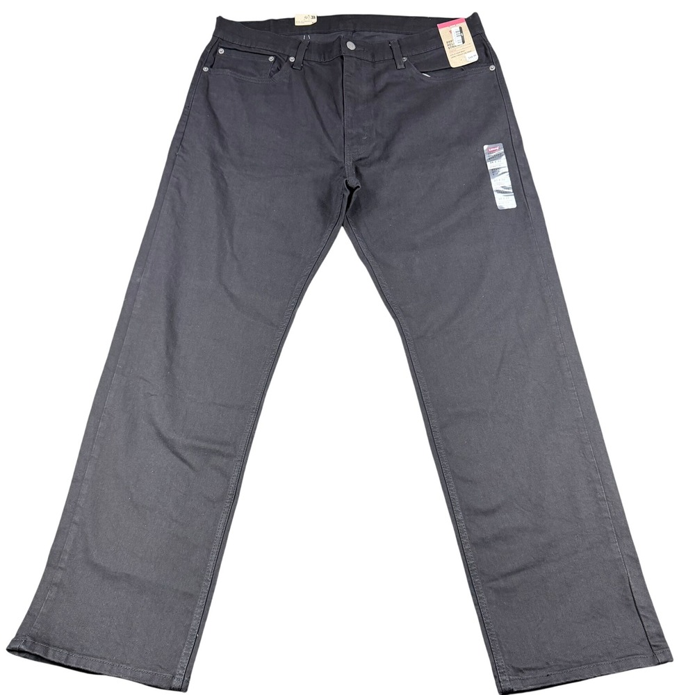 Levis Mens 38x32 Black Cotton Blend 559 Relaxed Straight Leg Stretch Denim Jeans